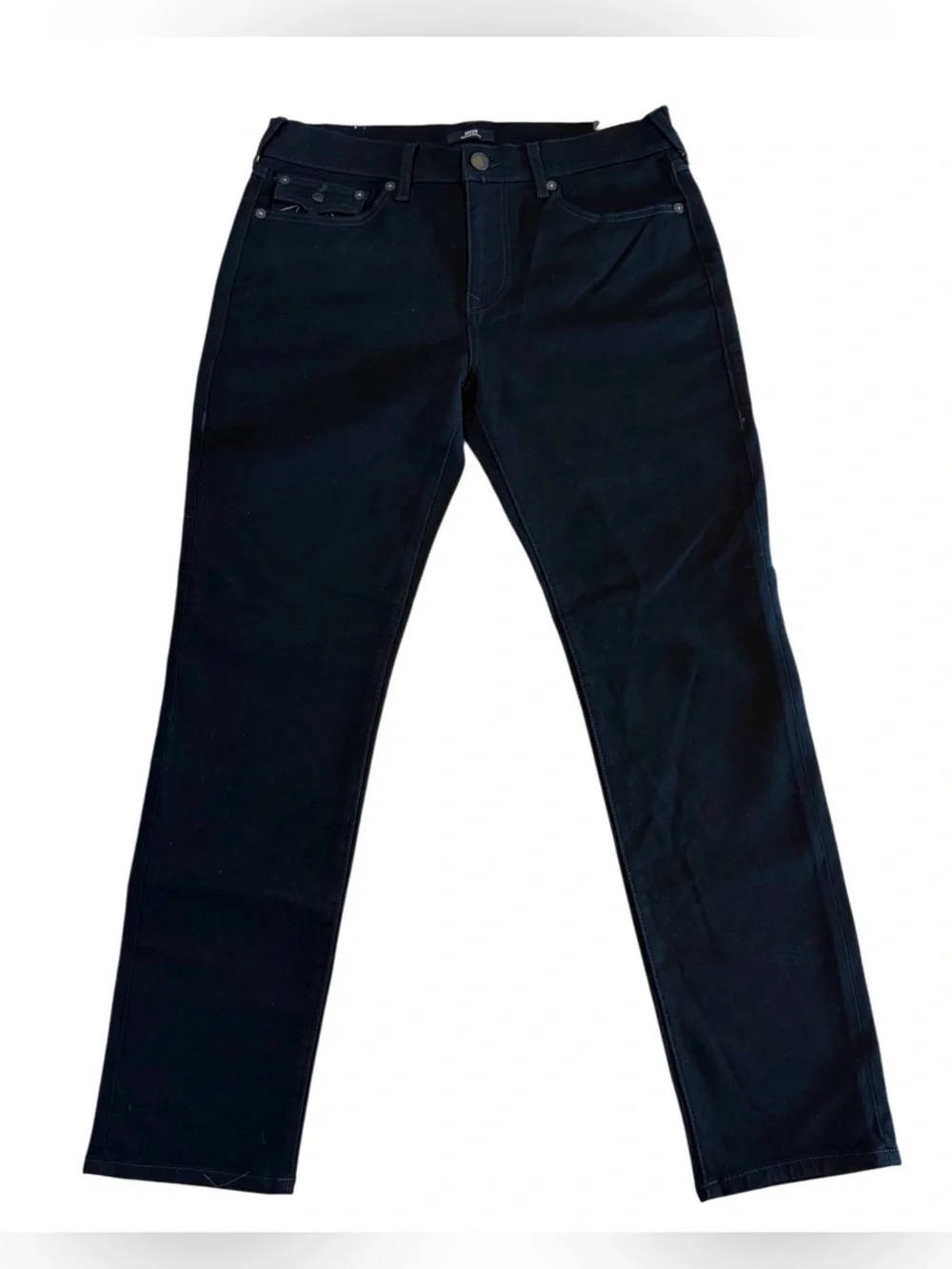 NWT True Religion Rocco Relaxed Skinny Jeans 34x32 Black Flap Pocket